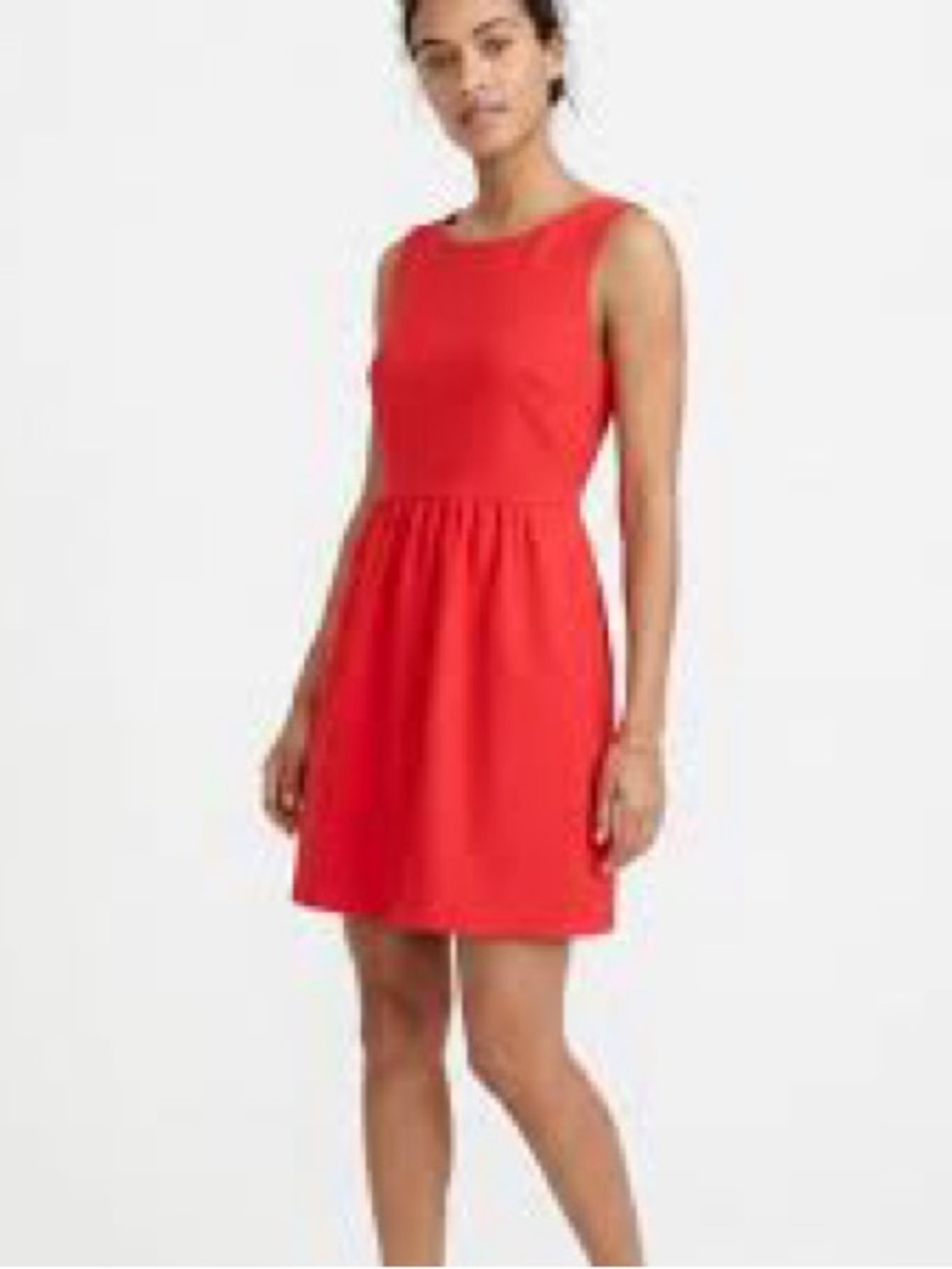 J crew Sleeveless Red Fit-and-Flare Dress size Xsmall